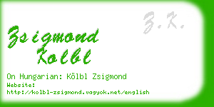 zsigmond kolbl business card